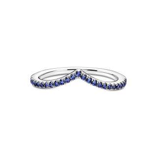 Prsten Pandora Timeless Svjetlucavi plavi ševron 