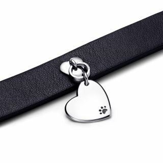 Crna tekstilna ogrlica za kućne ljubimce, ne sadrži kožu 