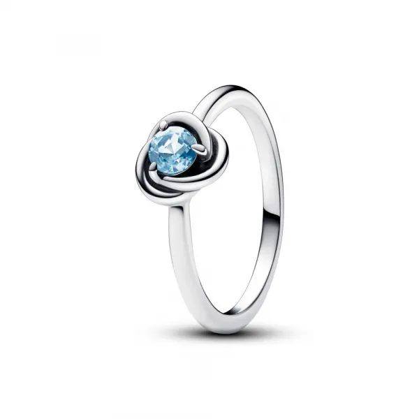 Prsten krug večnosti u morsko plavoj boji 