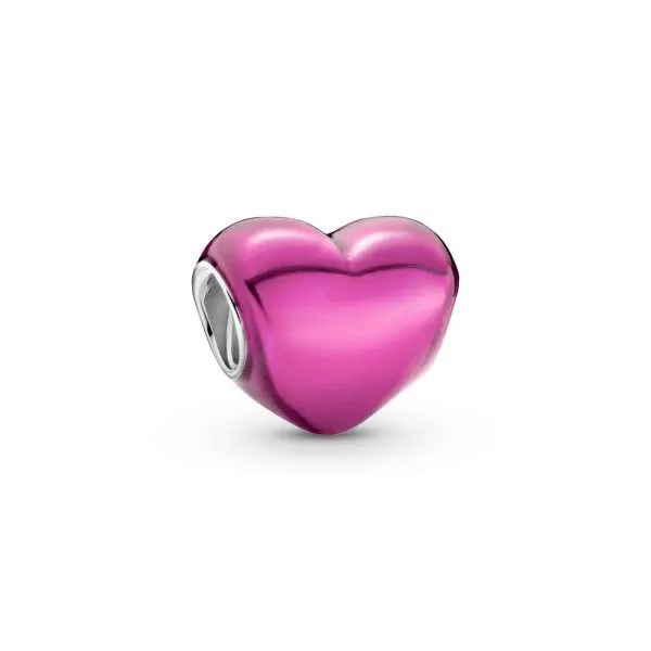 Privezak Metalik roze srce 