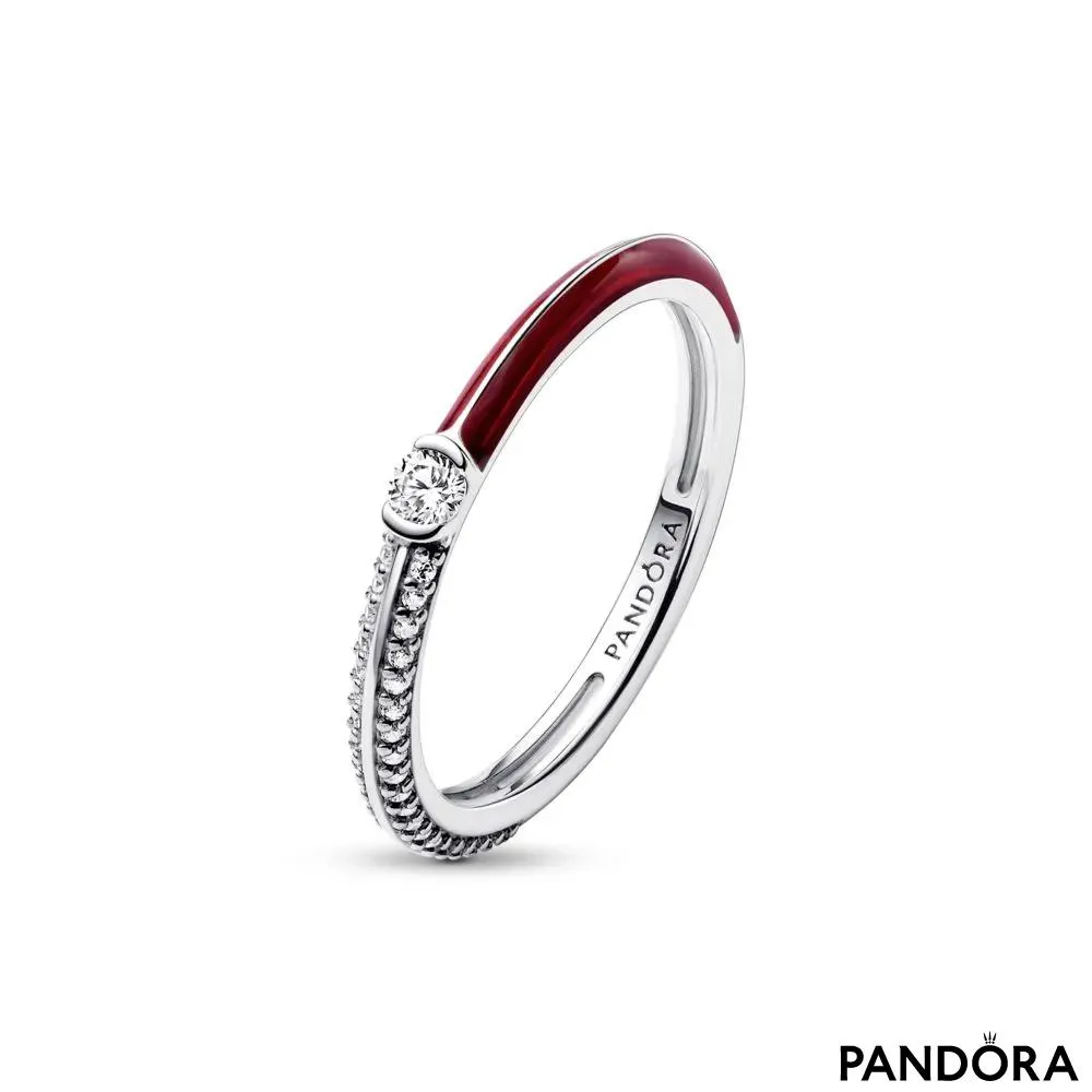 Prsten Pandora ME Pavé u polucrvenoj varijanti 