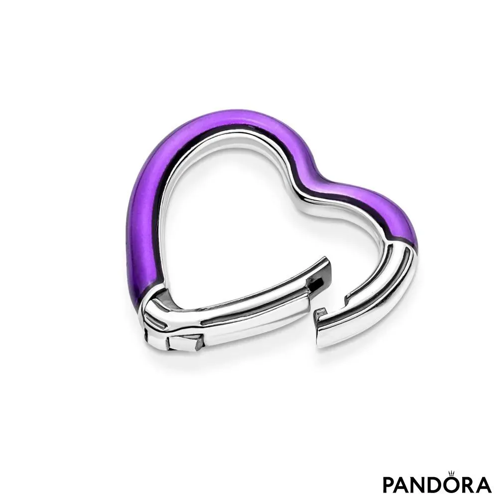 Konektor Pandora ME u obliku srca, ljubičasti 