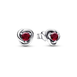 Birthstone jul - neviseće crvene minđuše