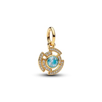 Marvel Iron Man Arc Reactor Viseći privjesak od 14k pozlate koji svijetli u mraku