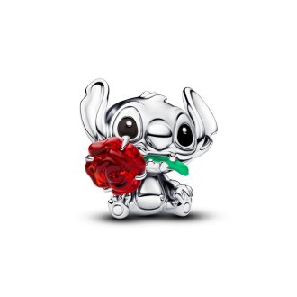 Disney Stitch Rose Privjesak od murano stakla